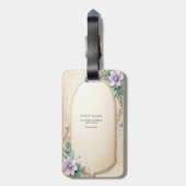 パール付き花柄装飾ラゲッジタグ ラゲッジタグ (裏面縦)