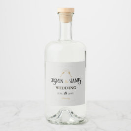 パール伝統結婚ズ リキュールボトルラベル