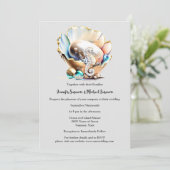 パール光沢シェルシーホースファンタジーバブルビーチ 招待状 (スタンド正面)