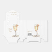 パール及びプロセッコエレガントブライダルシャワー フェイバーボックス (折り畳みなし)