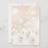 パール反射クリーム ブライダルシャワー 招待状 (裏面)