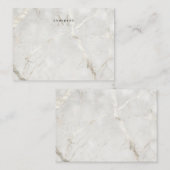 パール大理石男らしダブルモノグラム ノートカード (正面/裏面)