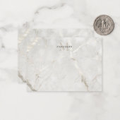 パール大理石男らしダブルモノグラム ノートカード (正面/裏面インサイチュ)