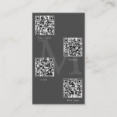 パール大理石男らし写真qrcode 名刺 (裏面)