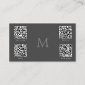 パール大理石男らし写真qrcode 名刺 (裏面)