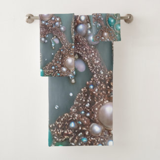 パール宝石タオルセット バスタオルセット