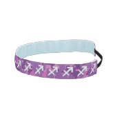 パール射手座〔占星術の〕十二宮図標識明るい赤紫色デジタル迷彩柄 アスレチックヘッドバンド (右)