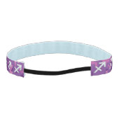 パール射手座〔占星術の〕十二宮図標識明るい赤紫色デジタル迷彩柄 アスレチックヘッドバンド (裏面)