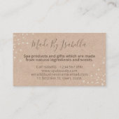 パール手作りスパ浴浸せっけん体バター 名刺 (裏面)