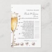 パール新郎新婦トリビアブライダルシャワーゲームカード アドバイスカード (正面)