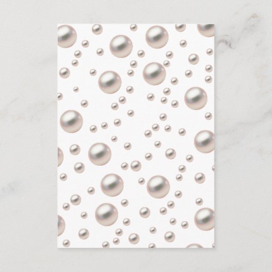 パール新郎新婦トリビアブライダルシャワーゲームカード アドバイスカード (裏面)