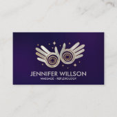 パール治癒ハンズエナジーススパイラルon violet 名刺 (正面)