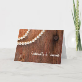 パール素朴ズカントリーバーン結婚式招待状 招待状