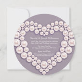 パール結婚の記念日30年のパーティー招待状 招待状 (裏面)