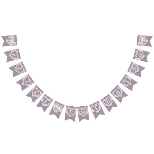 パール結婚の30周年記念カスタム写真 バンティングフラッグ (全)