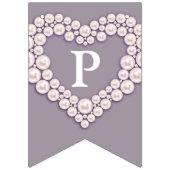 パール結婚の30周年記念カスタム写真 バンティングフラッグ (第2の旗)