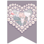 パール結婚の30周年記念カスタム写真 バンティングフラッグ (第1の旗)