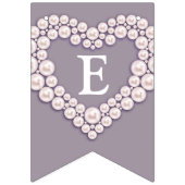 パール結婚の30周年記念カスタム写真 バンティングフラッグ (第3の旗)