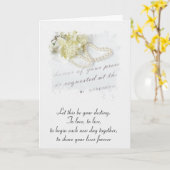 パール結婚ハートに対するお祝い カード (黄色い花)