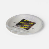 パール結婚周年記念30thホワイトディスポーザブル ペーパープレート (アングル)