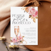 パール花びら&プロセッコフローラブライダルシャワー 招待状
