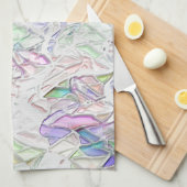 パール調またはクリームに混ぜ合わせた着色品 キッチンタオル (四つ折り)