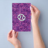 パール調癌〔占星術の〕十二宮図標識オンデジタル迷彩柄 チラシ (ハンドル)