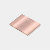 パール赤面バラ銅ロゴダイヤモンドポリゴナル ポストイット (アングル)