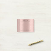 パール赤面ピンクローズ金ゴールドスモール水玉模様VIP ポストイット (デスク上)