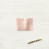 パール赤面ピンクローズ金ゴールドパウダーミニマル ポストイット (デスク上)