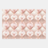 パール赤面ピンクローズ金ゴールドフローラ結婚ズ ラッピングペーパーシート (正面3)