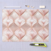 パール赤面ピンクローズ金ゴールドフローラ結婚ズ 薄葉紙 (クラフト)