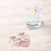 パール赤面ピンクローズ金ゴールド抽象芸術結婚ズ ペーパーコースター (インサイチュ)