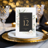 パール赤面フローラエレガンスエボニーテーブル# ID989 招待状