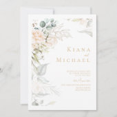 パール赤面結婚フローラのV2 ID989 招待状 (正面)