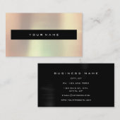 パール赤面金ゴールドピーチブラックファッションスタイリスト 名刺 (正面/裏面)