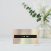 パール赤面金ゴールドピーチブラックファッションスタイリスト 名刺 (スタンド正面)