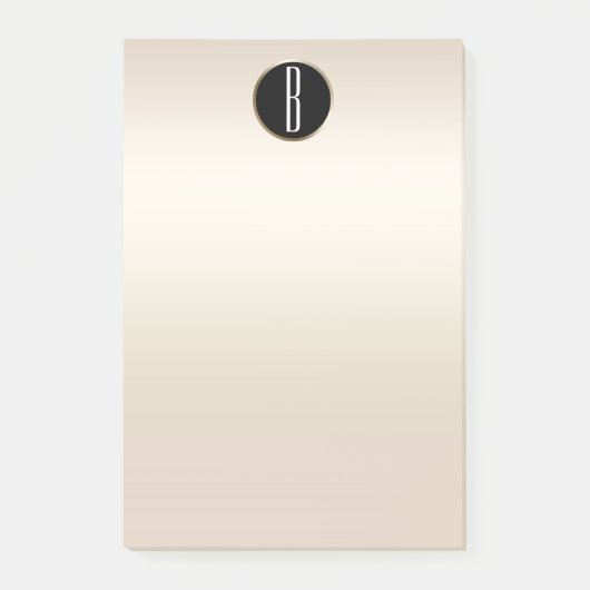 パール金ゴールドきらめくグラムクラフトモノグラ素朴ム ポストイット (正面)