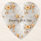 パール金ゴールドバラ結婚ズ ペーパーコースター (正面)