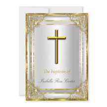 パール金ゴールドホワイトクロスバプテスマ/《キリスト教》洗礼式や命名式