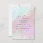 パール金属ティファニーピンクパープルパステルガラス 招待状 (正面)