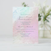 パール金属ティファニーピンクパープルパステルガラス 招待状 (スタンド正面)