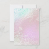 パール金属ティファニーピンクパープルパステルガラス 招待状 (裏面)