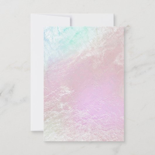 パール金属ティファニーピンクパープルパステルガラス 招待状 (裏面)