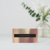 パール銅ピンク金ゴールドブラックファッションスタイリスト 名刺 (スタンド正面)