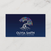 パール陰陽ツリー – カラフル 名刺 (正面)