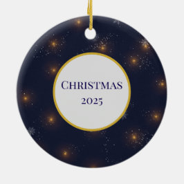 パール霜の降りたクリスマス2025オーナメント セラミックオーナメント
