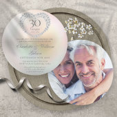 パール30周年結婚記念日写真招待状