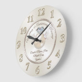 パール・アンド・ダイヤモンドリングや輪60周年時計 ラージ壁時計 (傾斜)