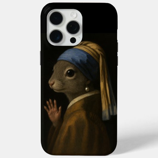 パール+イヤリングのリス Case-Mate iPhoneケース (裏面)
